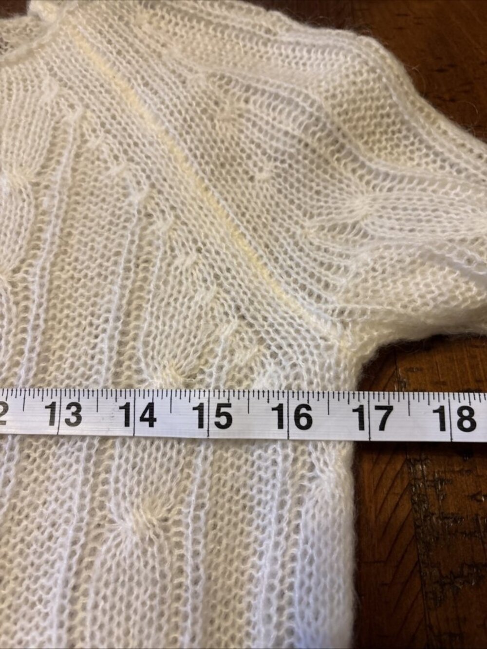 Jcrew Ladies Mohair & Wool White Sweater Size Small - Picture 5 of 6